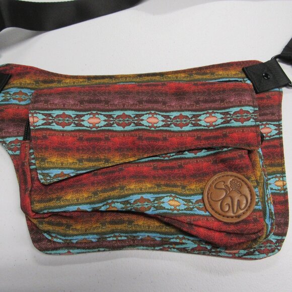 Sipsey Wilder Hip Back Fanny Pack Crossbody Bag Canvas Aztec Southwestern - Picture 2 of 6